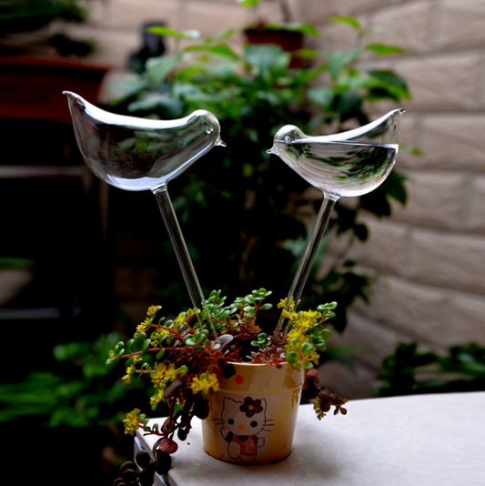 Glass Automatic Self Watering Bird Watering Cans Flowers Plant Decorative Clear Glass Watering Device Houseplant